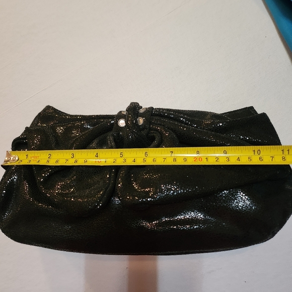 Judith Ripka Black BOW Clutch with Silver Accents EUC - Picture 8 of 14